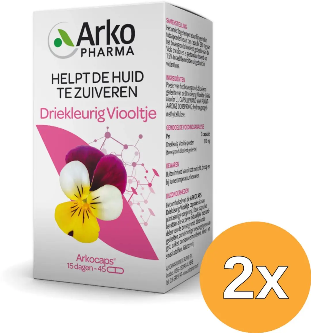 2x Arkocaps Driekleurig Viooltje (45 capsules)