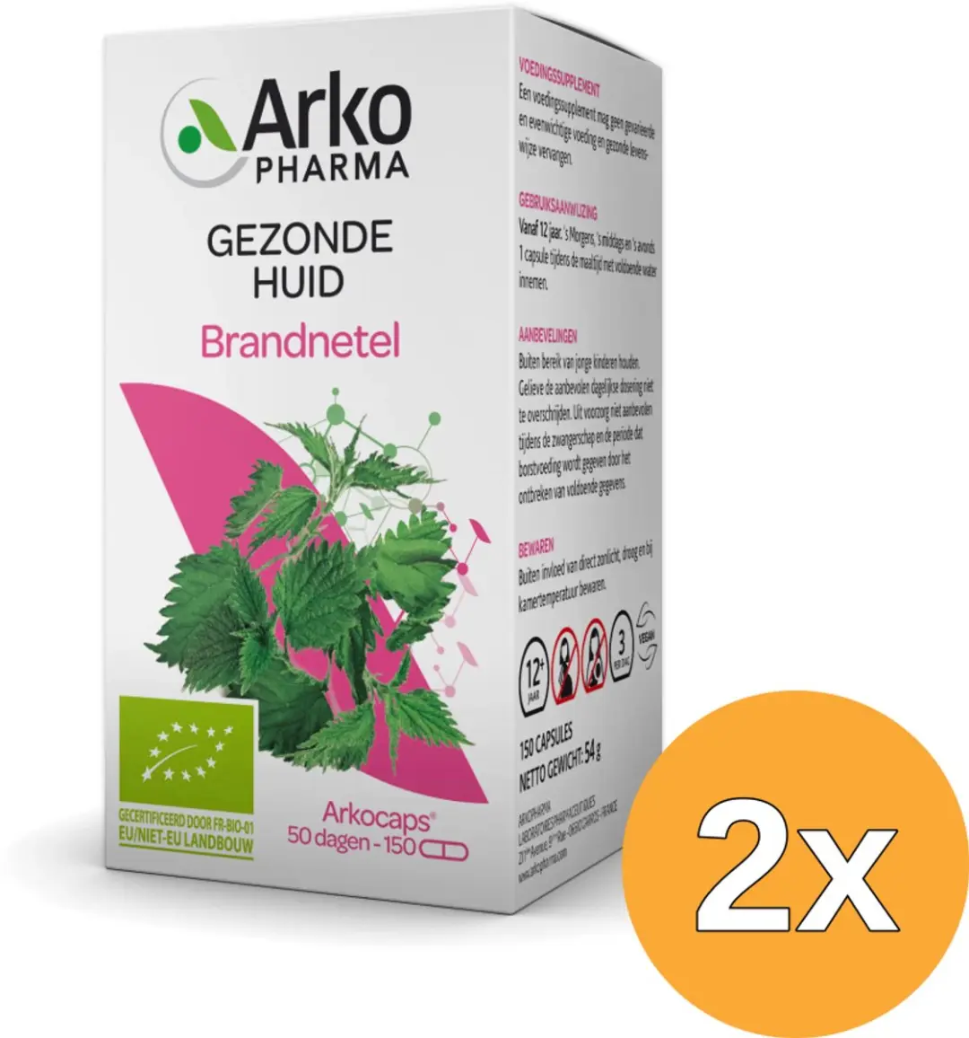 2x Arkocaps Brandnetel Bio (150 capsules)