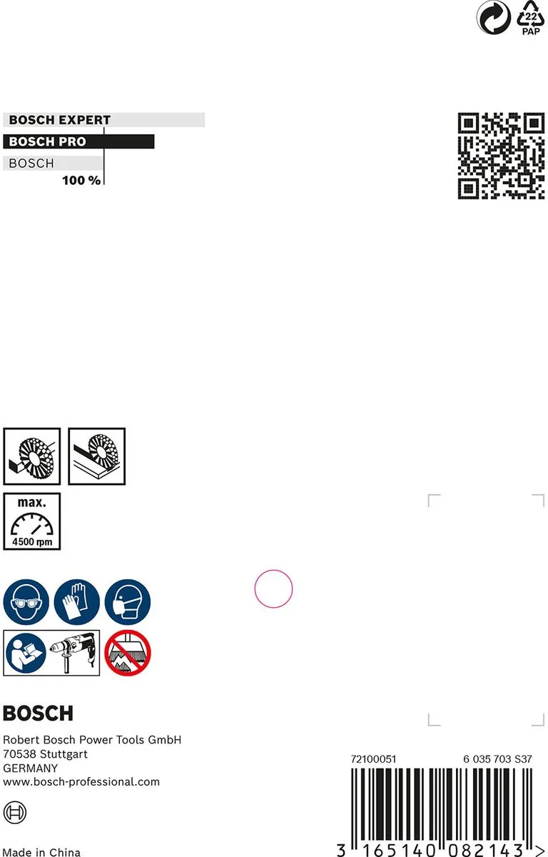 Bosch Professional 6mm Schijfborstel 75 Nylon - 100mm