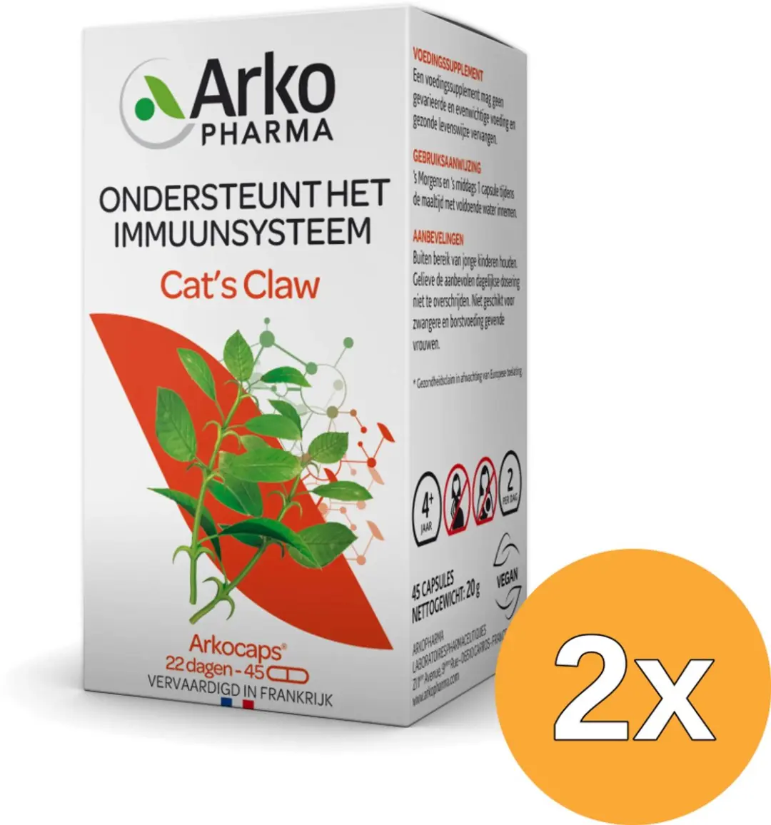 2x Arkocaps Cats Claw (45 capsules)