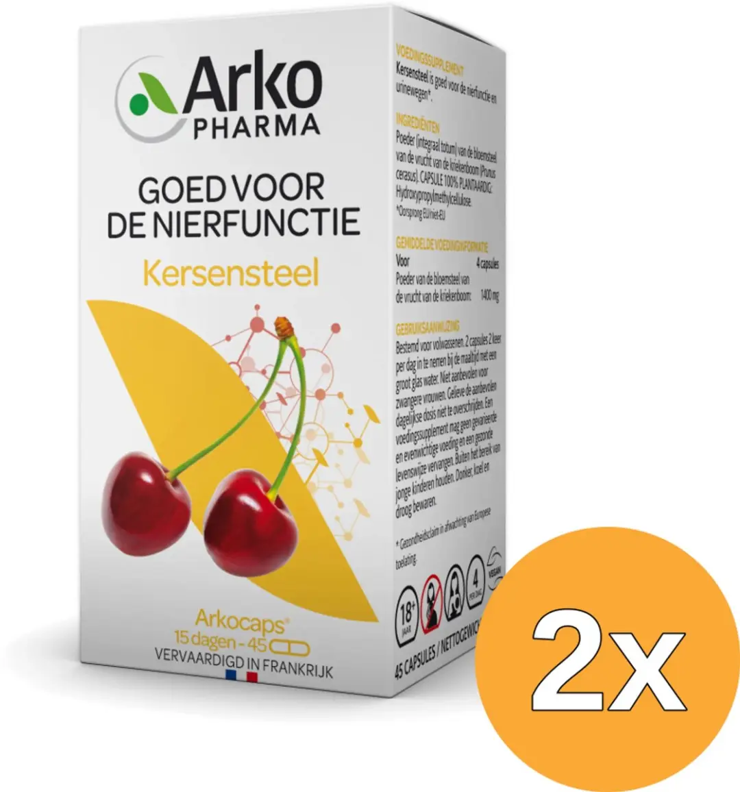 2x Arkocaps Kersensteel (45 capsules)
