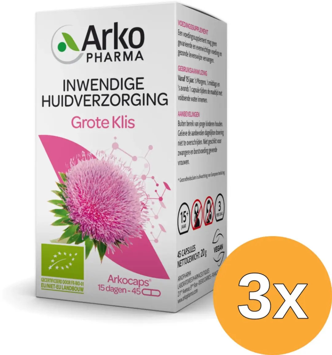 3x Arkocaps Grote Klis (45 capsules)