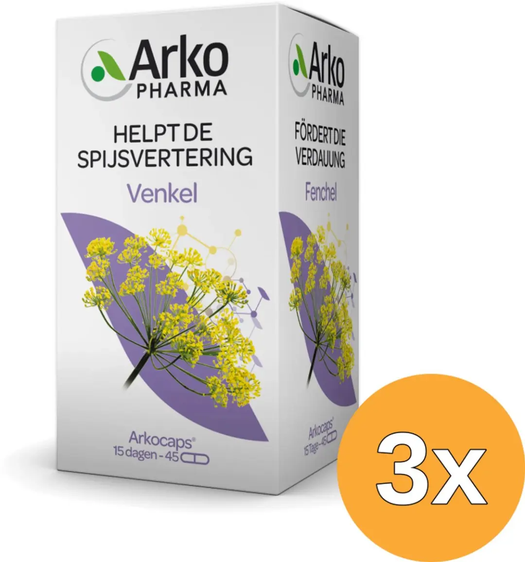 3x Arkocaps Venkel (45 capsules)