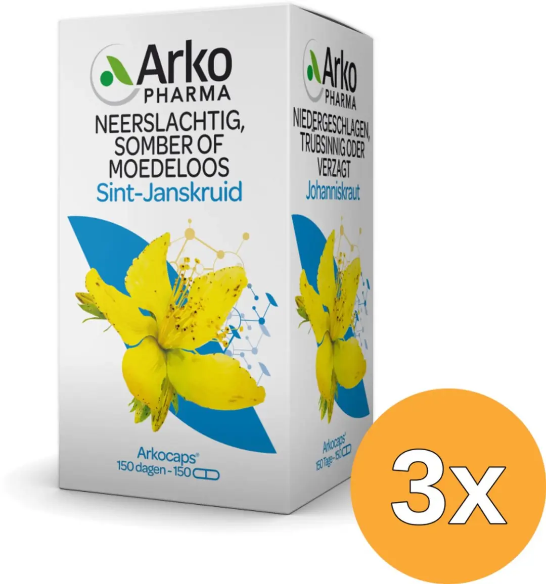 3x Arkocaps Sint Janskruid (150 capsules)
