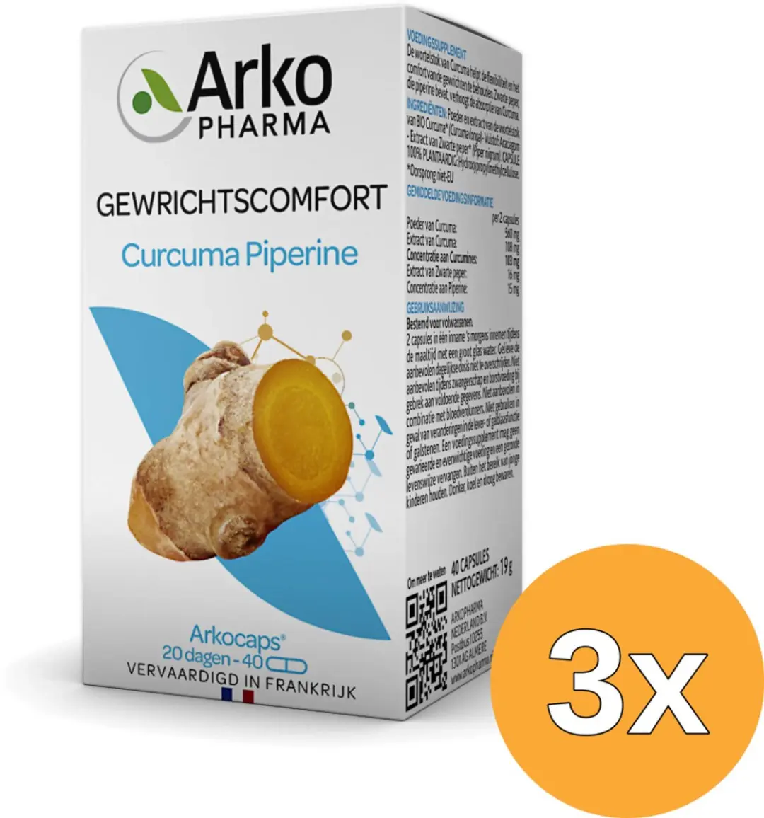 3x Arkocaps Curcuma (40 capsules)