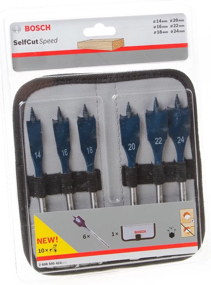 Bosch Professional EXPERT Self Cut Speed Speedboorset 6-delig 14-24mm - afbeelding 6 van 6
