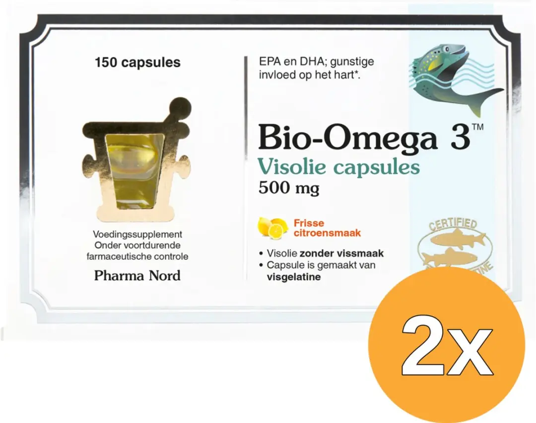 2x Pharma Nord Bio Omega 3 Visolie (150 capsules)