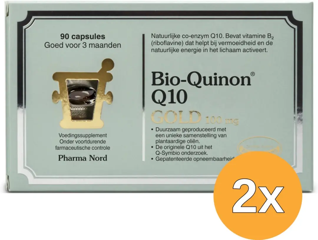 2x Pharma Nord Bio Quinon Q10 gold 100mg (90 capsules)