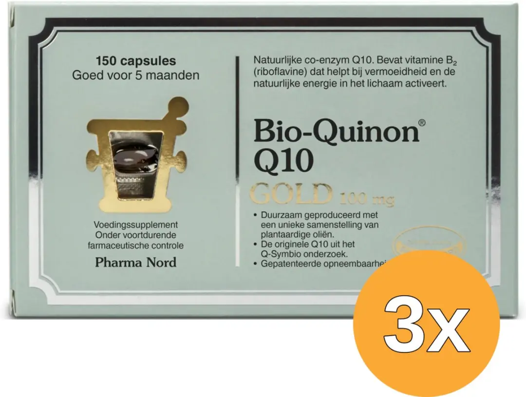 3x Pharma Nord Bio Quinon Q10 Gold 100mg (150 capsules)