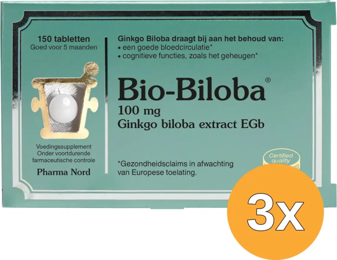 3x Pharma Nord Bio Biloba (150 tabletten)