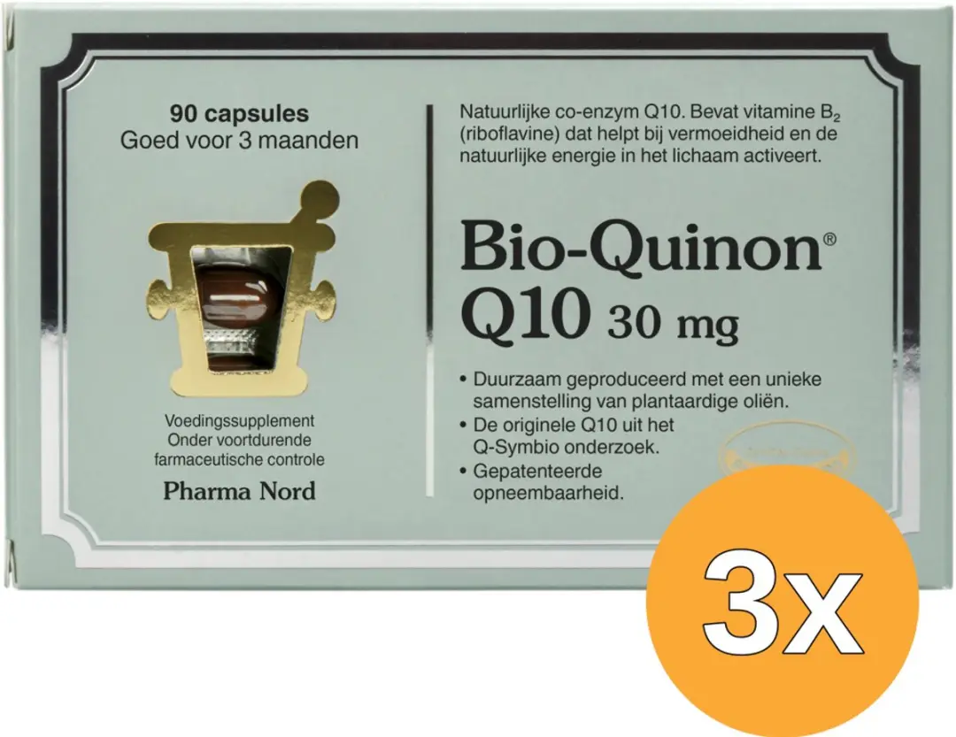 3x Pharma Nord Bio Quinon Q10 30mg (90 capsules)