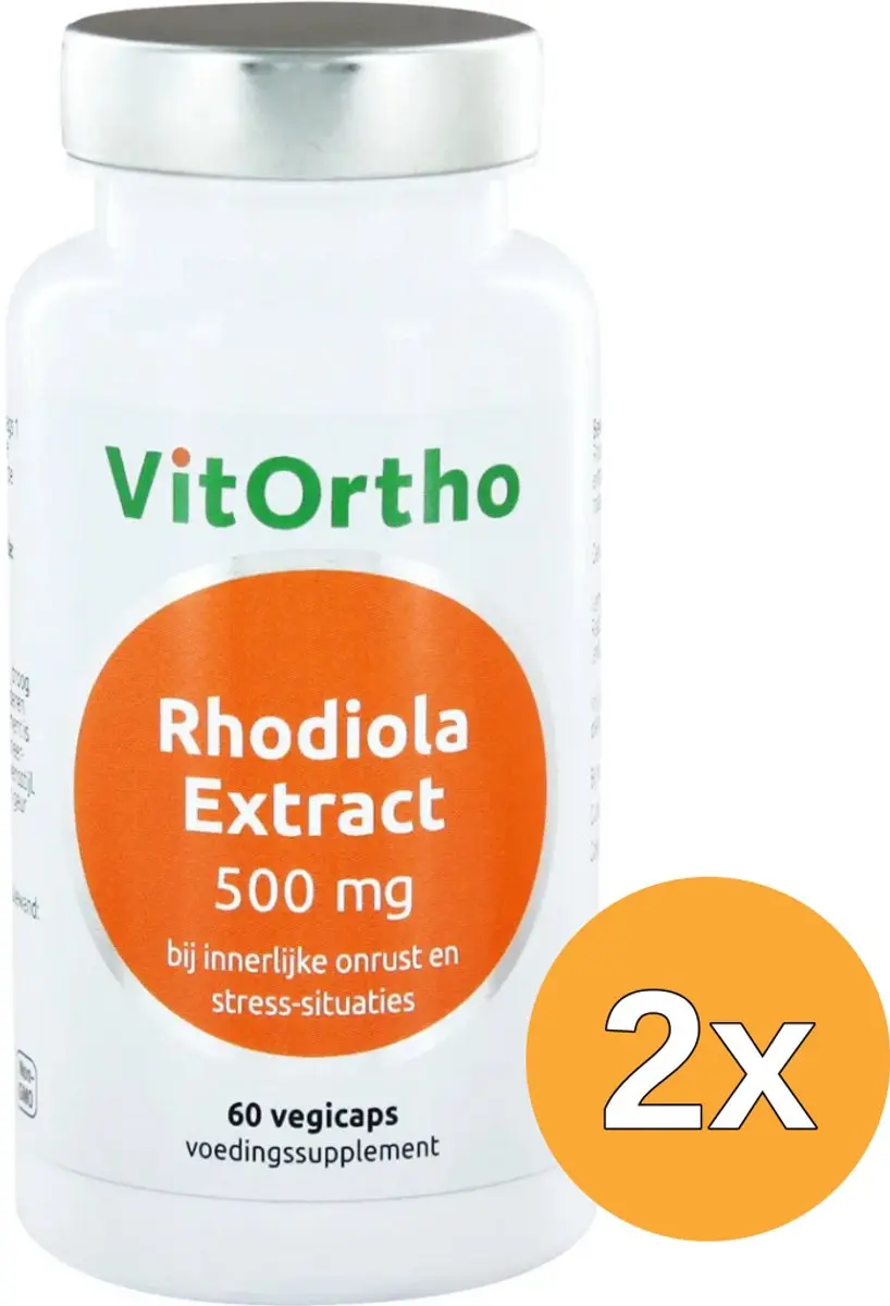 2x VitOrtho Rhodiola extract 500 mg (60 vega capsules)