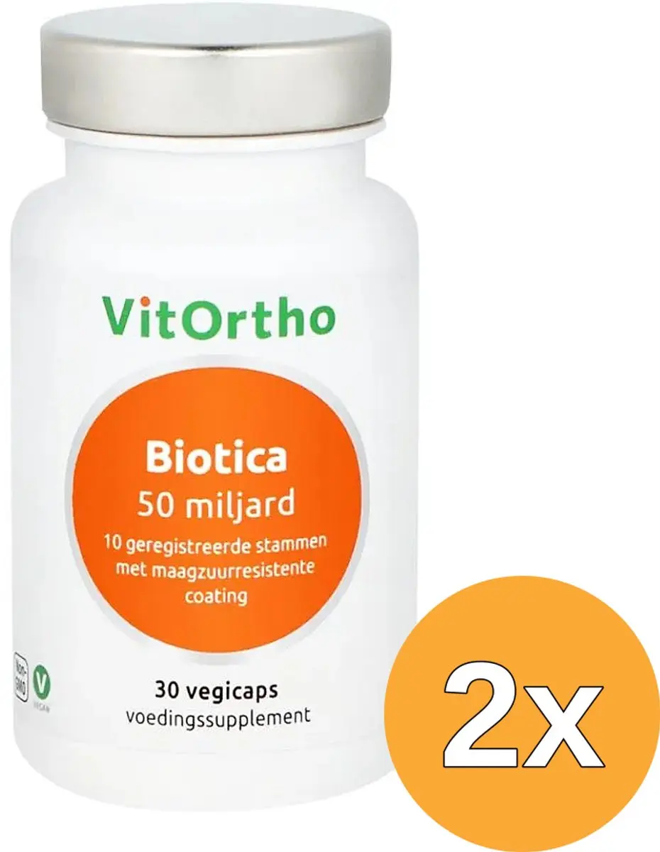 2x VitOrtho Biotica 50 Miljard (30 vega capsules)