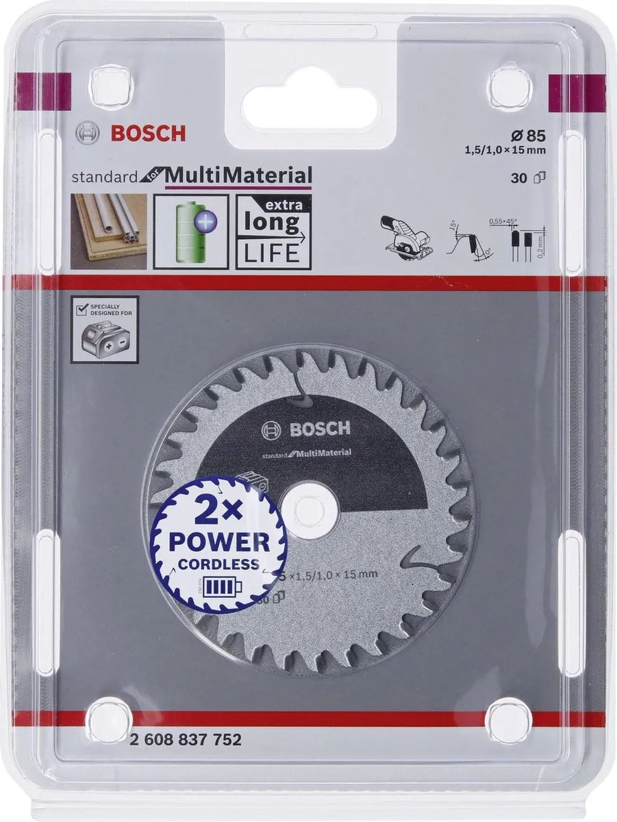 Bosch Professional Multi Material Accuzaagblad 85x1,5mm Metaal - 2608837752