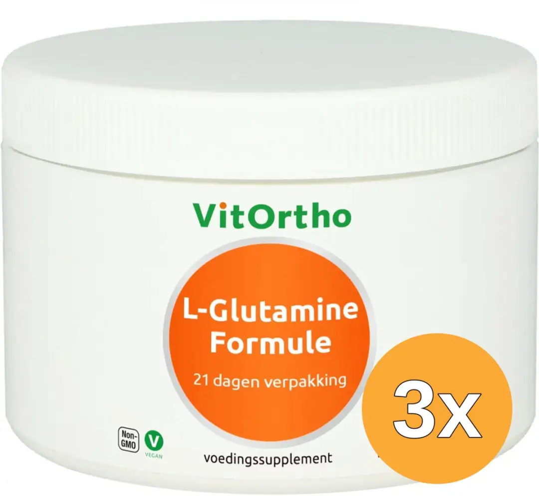 3x VitOrtho L-Glutamine formule (105 gr)