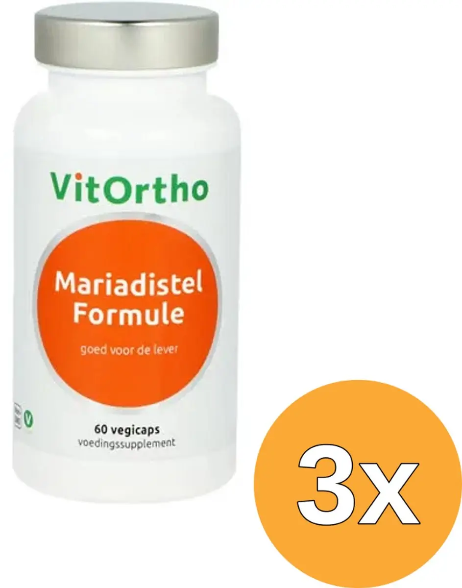 3x Vitortho Mariadistel Formule (60 vega capsules)