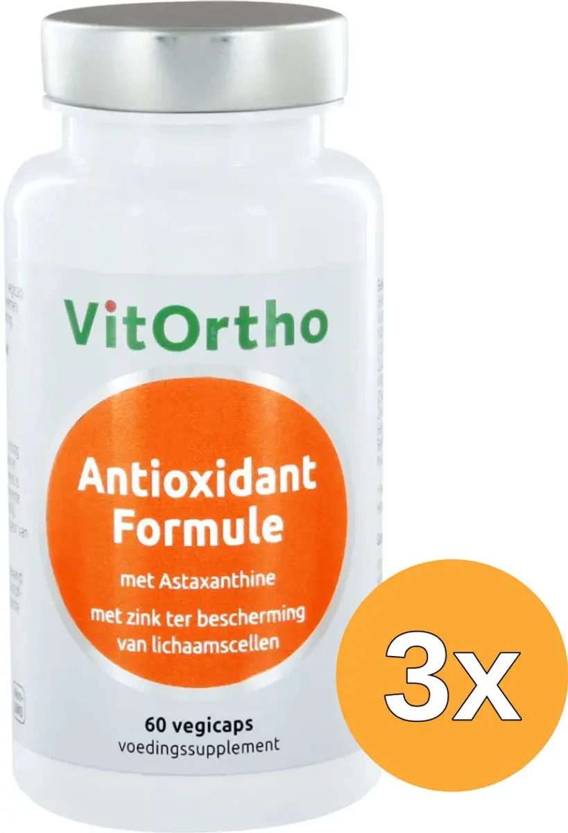 3x Vitortho Antioxidform Voorheen Antioxidant Formule (60 vega capsules)
