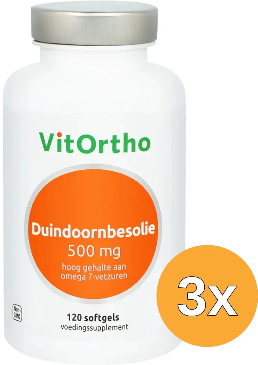 3x VitOrtho Duindoornbesolie (120 softgels)