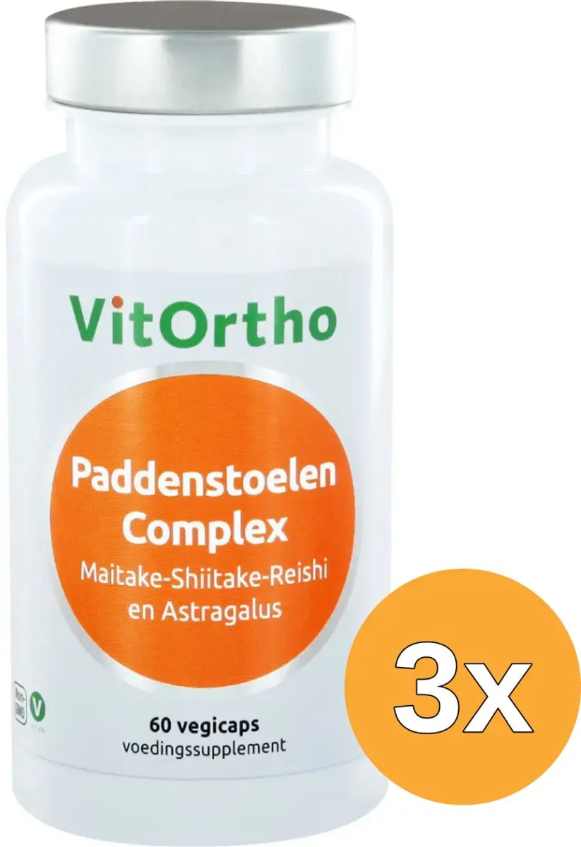 3x VitOrtho Paddenstoelen complex (60 vega capsules)