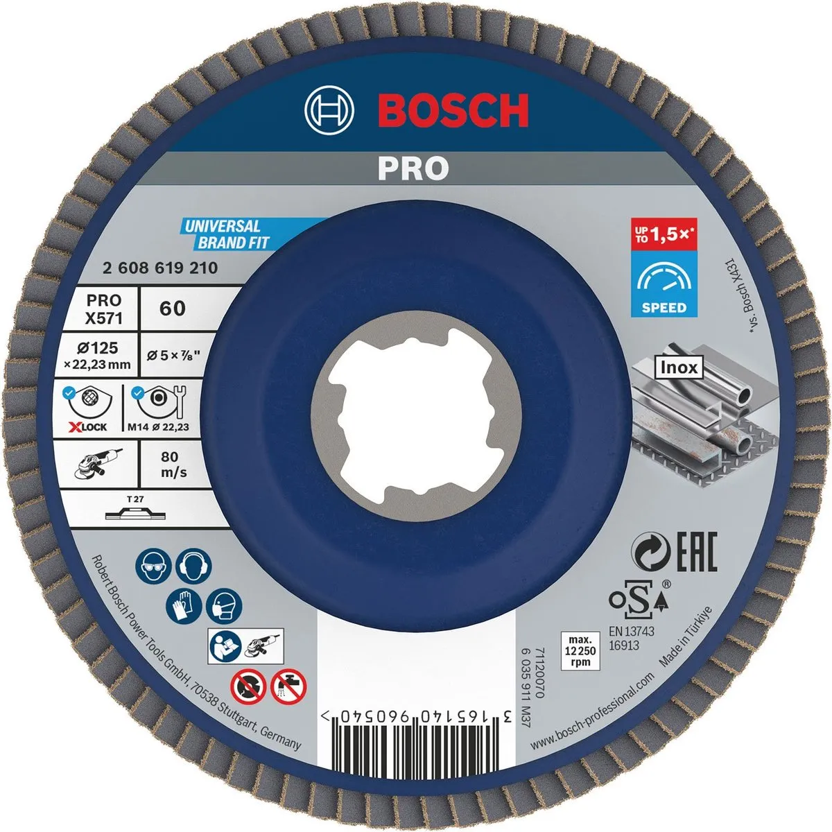 Bosch Professional Lamellenschijf Xlock 125mm - Metaal