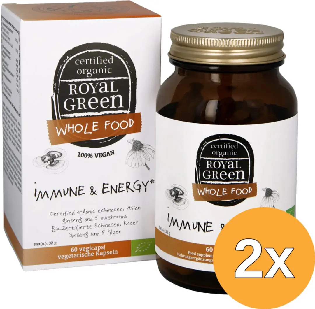 2x Royal Green Immune & Energy Bio (60 vega capsules)