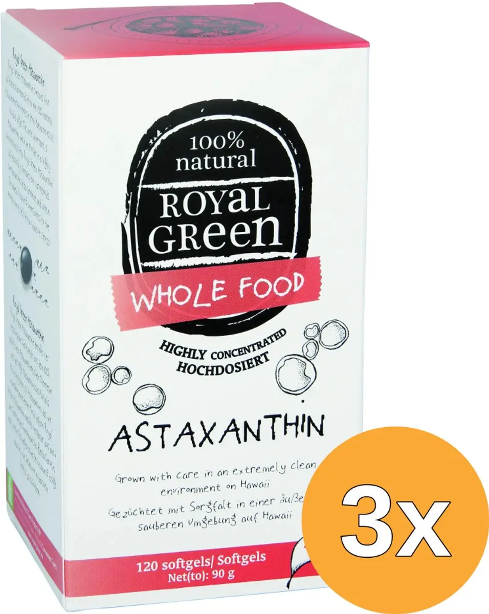 3x Royal Green Astaxanthine (120 softgels)