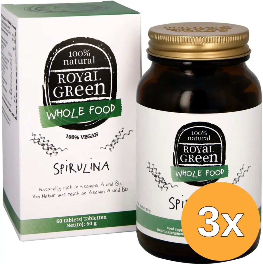 3x Royal Green Spirulina (60 tabletten)
