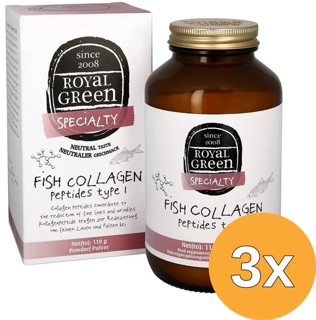 3x Royal Green Fish Collagen Peptides (110 gr)