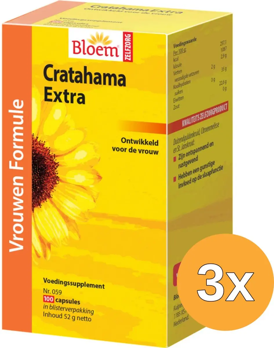 3x Bloem Cratahama (100 capsules)