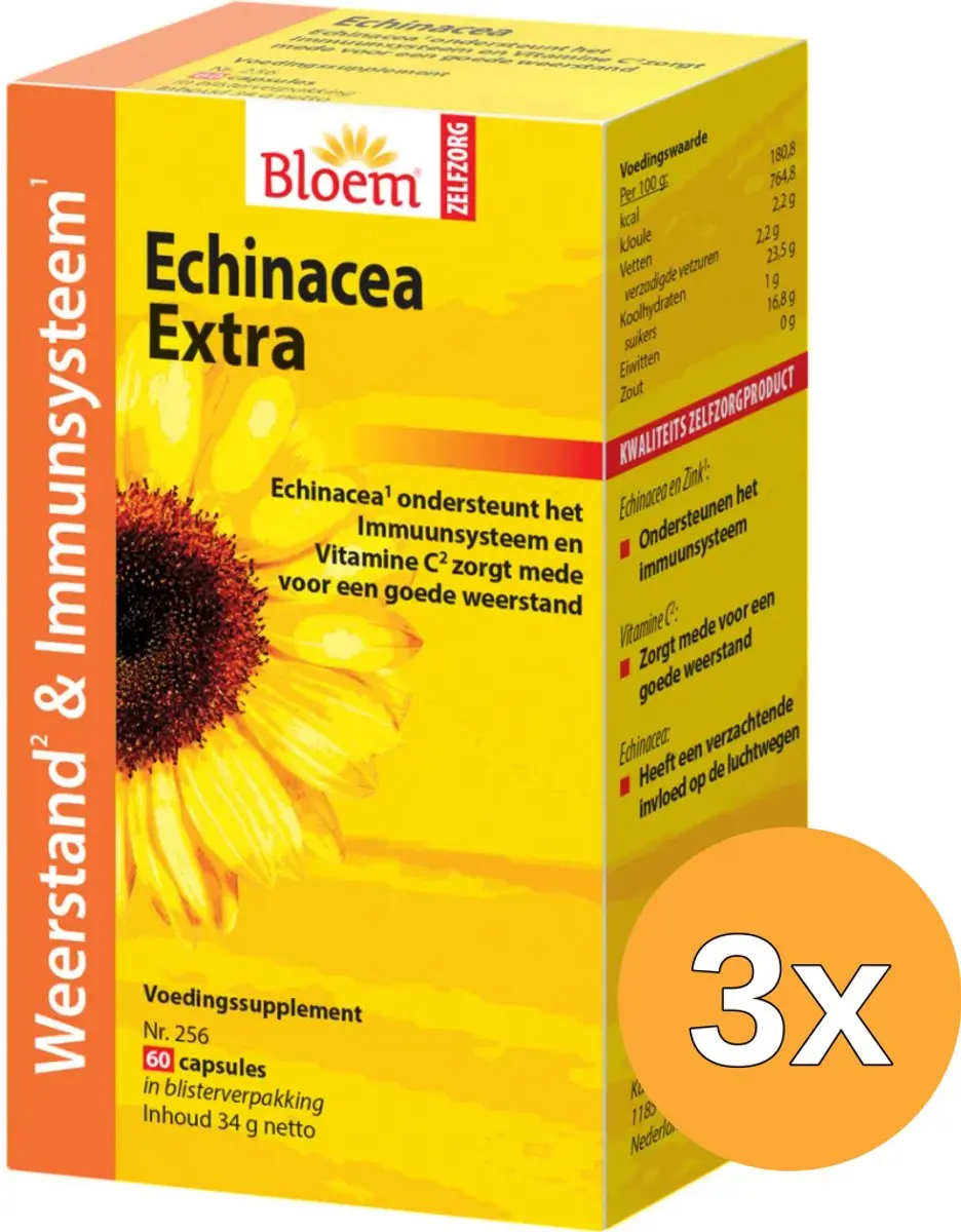 3x Bloem Echinacea (60 capsules)
