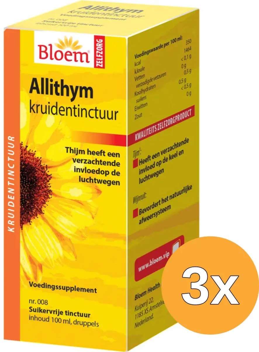 3x Bloem Allithym Druppels (100 ml)