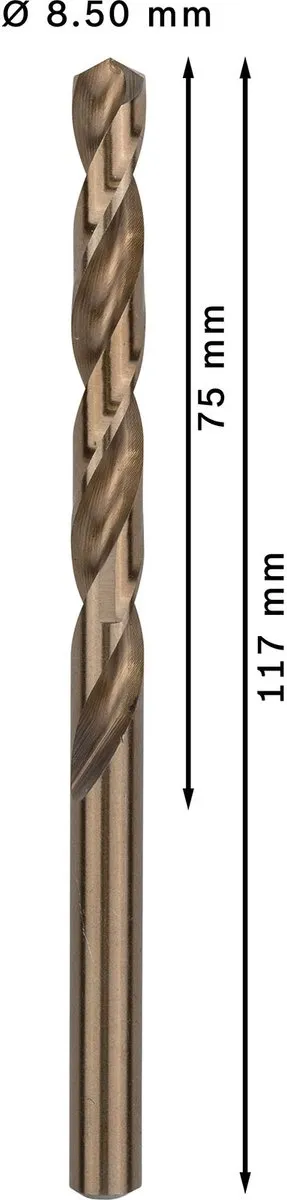 Bosch Professional ST. LINE HSS-CO Boor 8,5mm - 5 Stuks