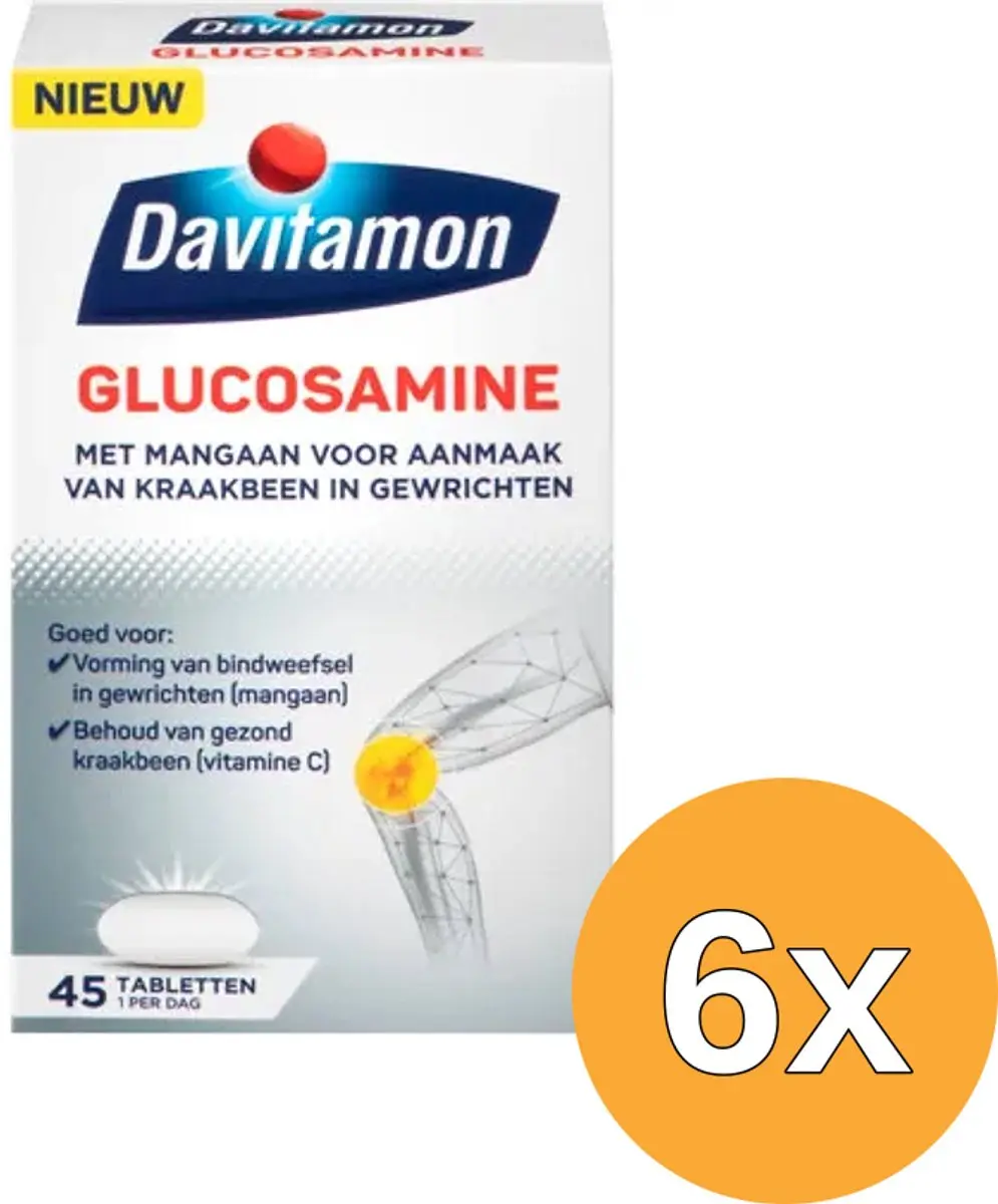 6x Davitamon Glucosamine (45 tabletten)