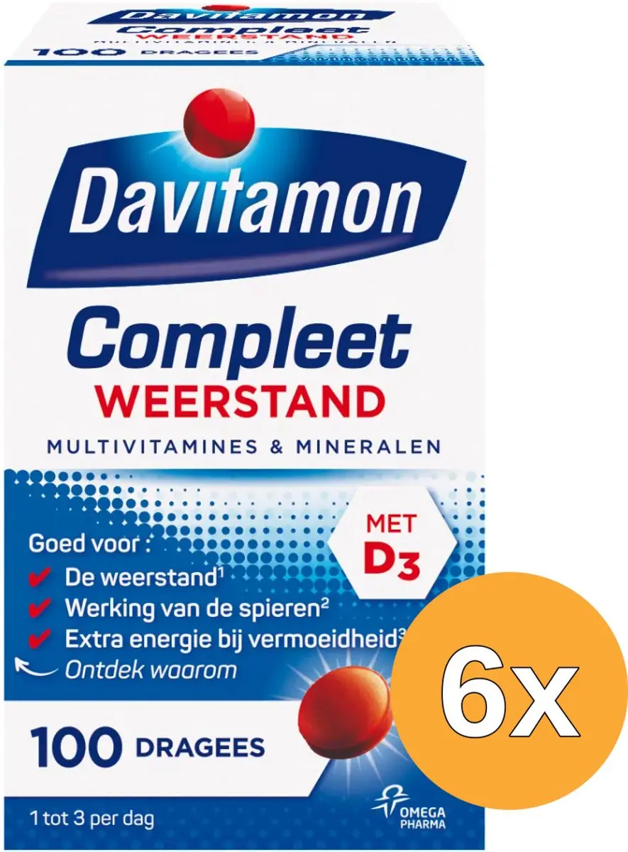 6x Davitamon Compleet weerstand (100 dragees)