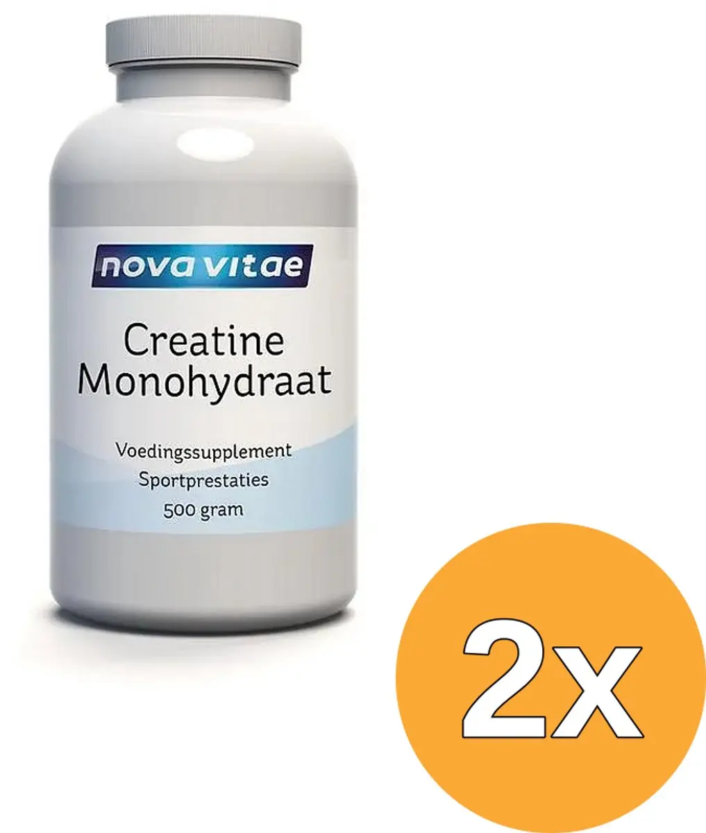 2x Nova Vitae Creatine monohydraat (500 gr)