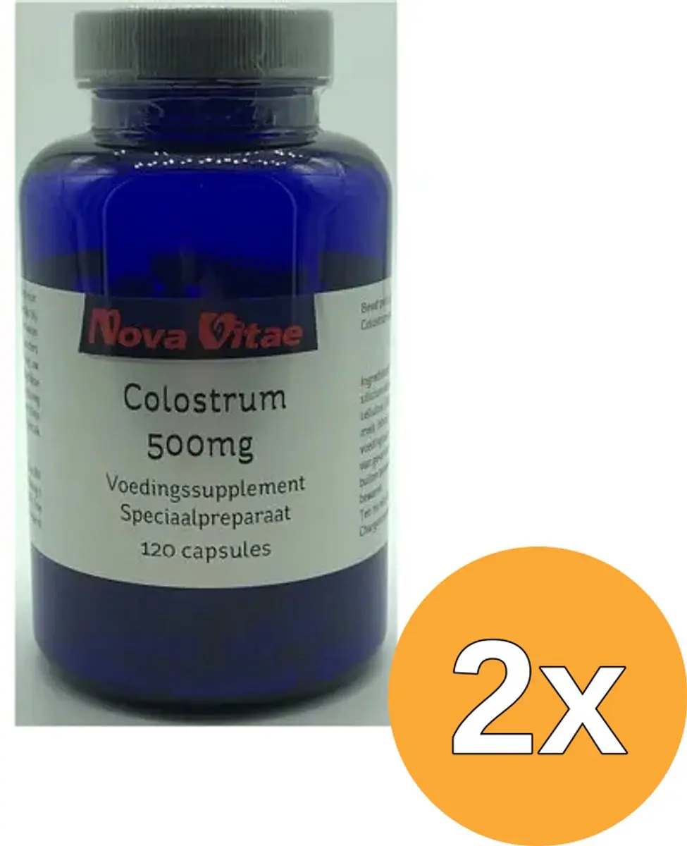 2x Nova Vitae Colostrum 500Mg 40% Igg (120 capsules)