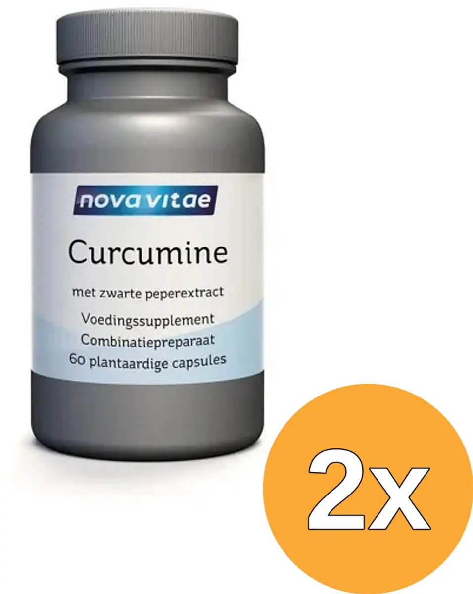 2x Nova Vitae Curcumine met zwarte peper extract (60 vega capsules)