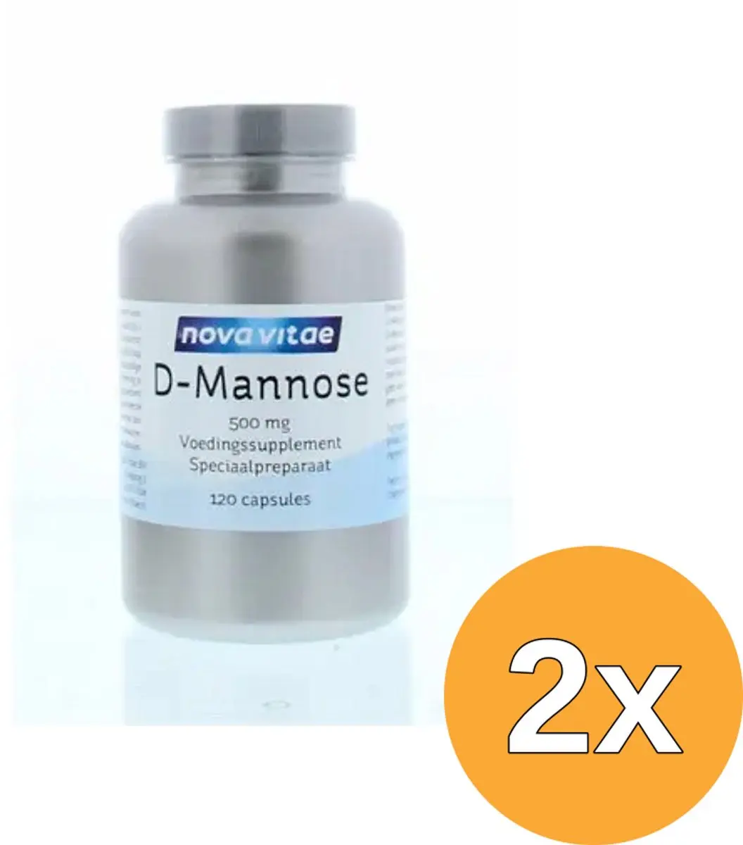 2x Nova Vitae D-Mannose 500 mg (120 capsules)