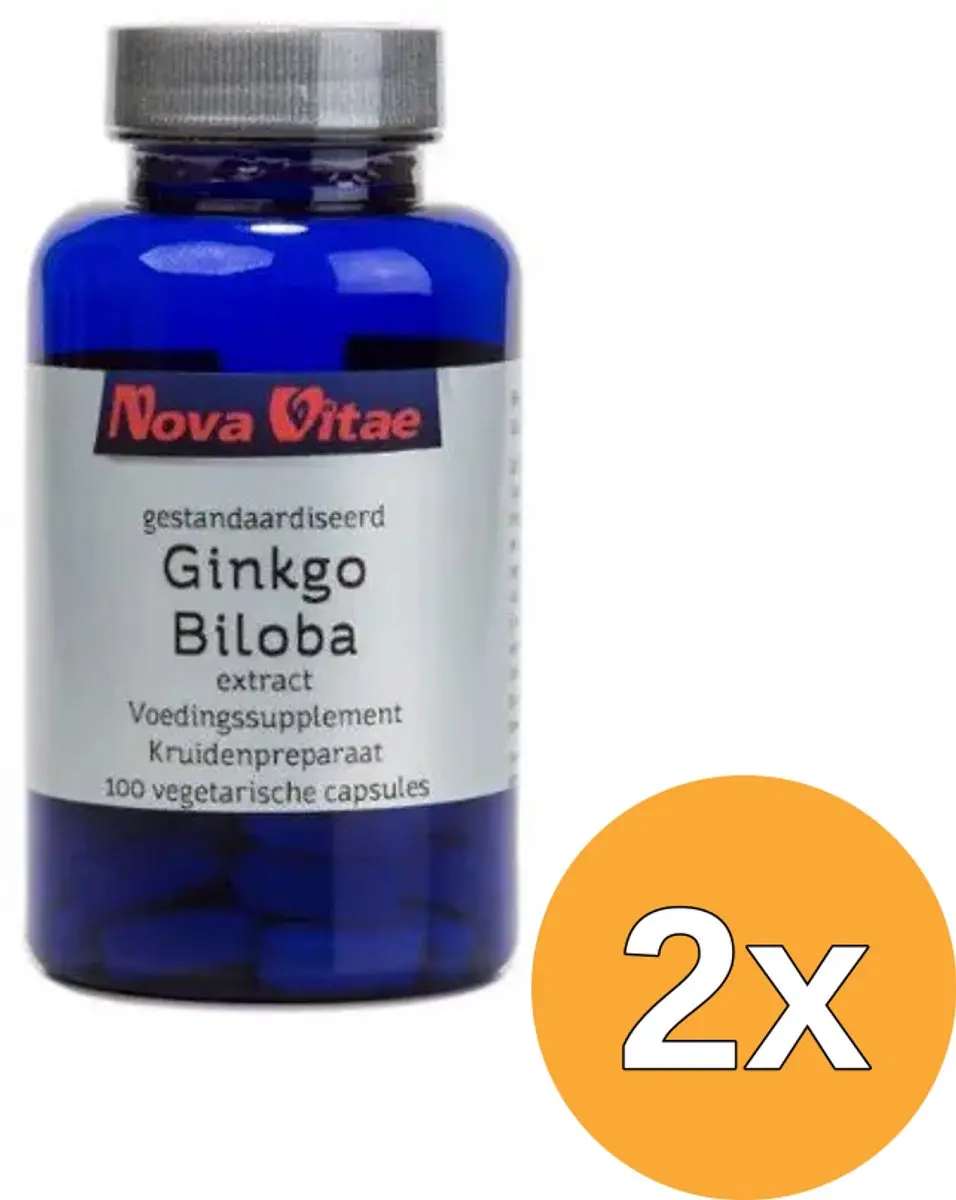 2x Nova Vitae Ginkgo biloba extract 120 mg (100 vega capsules)