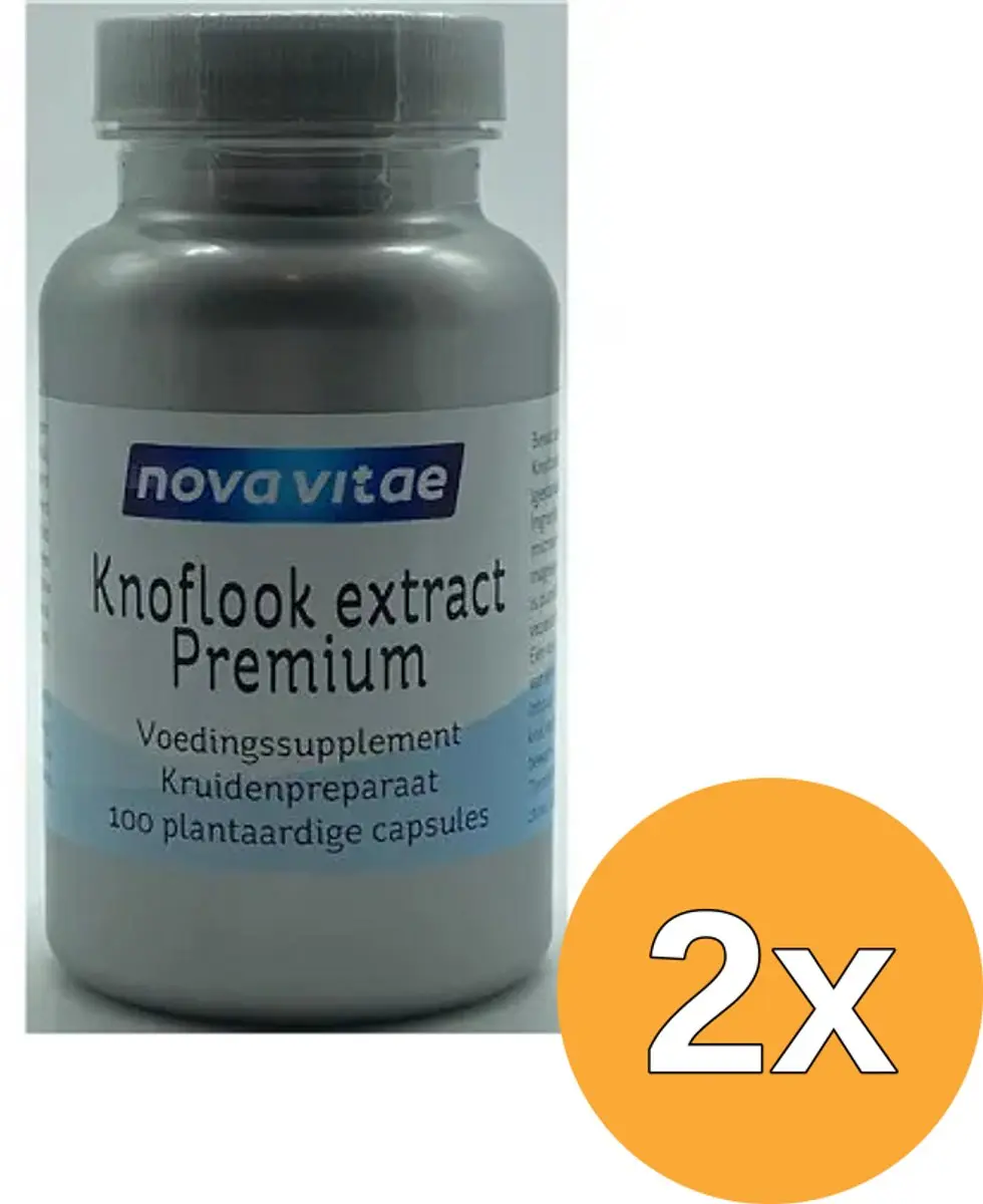 2x Nova Vitae Knoflook Extract Premium (100 vega capsules)
