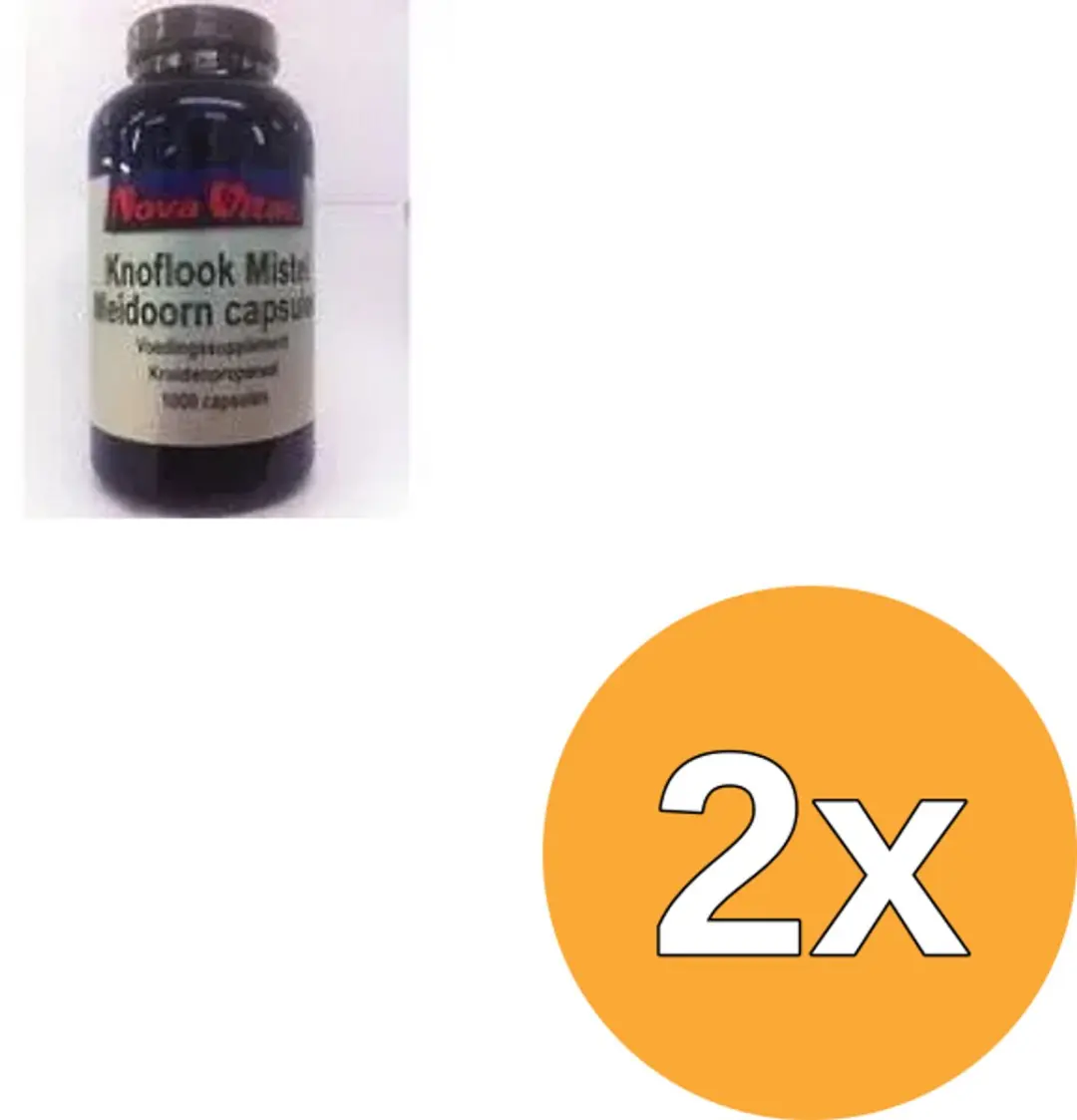 2x Nova Vitae Knoflook mistel meidoorn (1000 capsules)