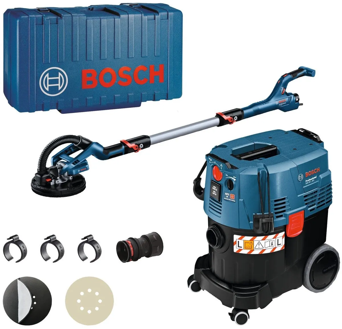 Bosch Professional Combiset GTR 55-225 GAS 35 L AFC - Stofzuiger & Excentrische Schuurmachine