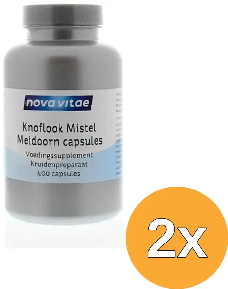 2x Nova Vitae Knoflook mistel meidoorn (400 capsules)