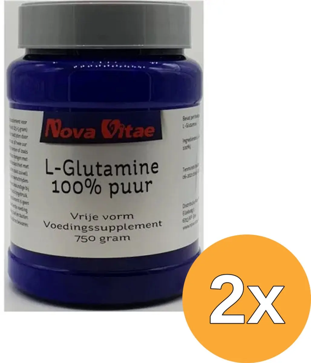 2x Nova Vitae L-Glutamine 100% puur (750 gr)