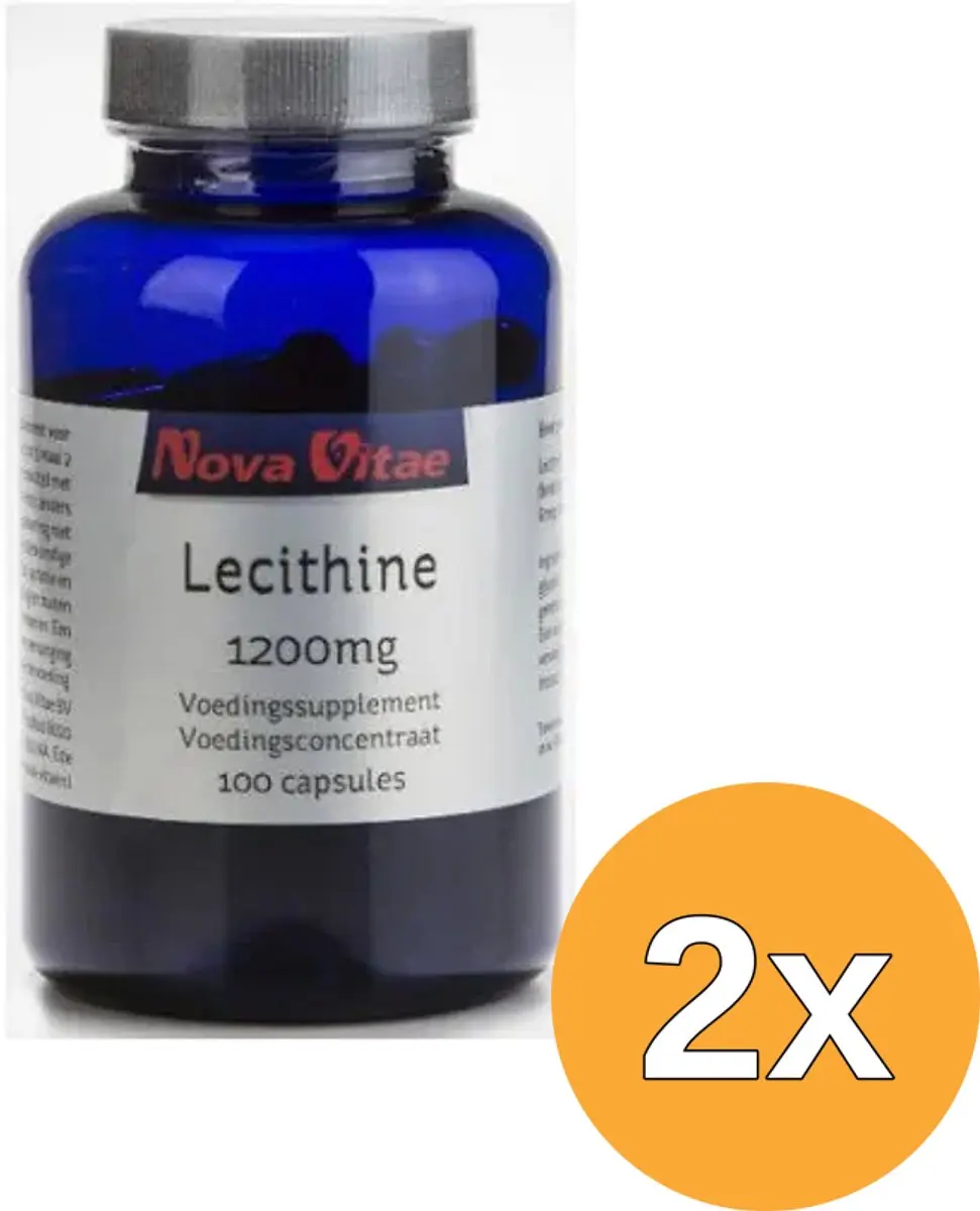2x Nova Vitae Lecithine 1200 mg (100 capsules)
