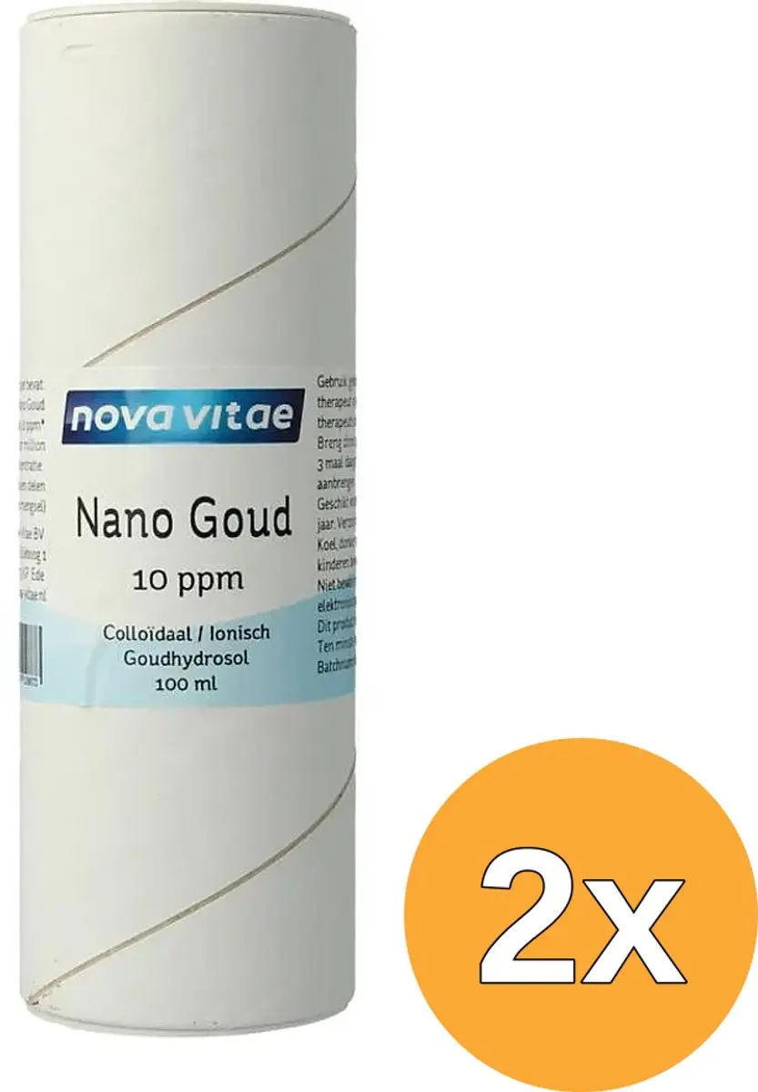 2x Nova Vitae Nano / Colloidaal Goud 10Ppm (100 ml)