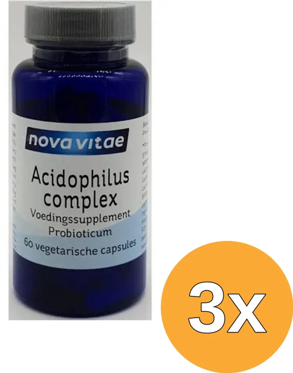 3x Nova Vitae Acidophilus Complex (60 capsules)