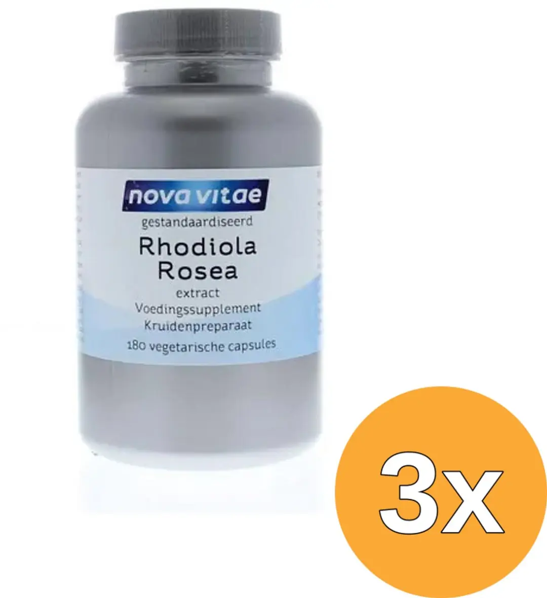 3x Nova Vitae Rhodiola rosea extract (180 vega capsules)