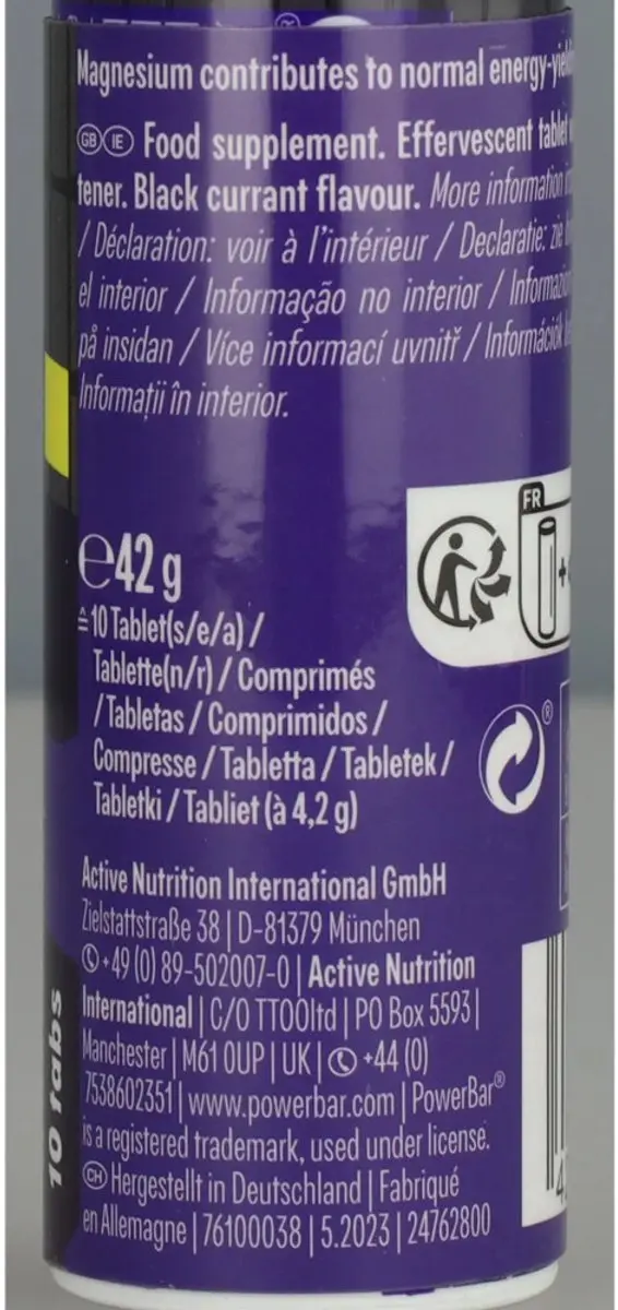 PowerBar Sportdrank Electrolyte Tabs Black Currant - 10 tabletten