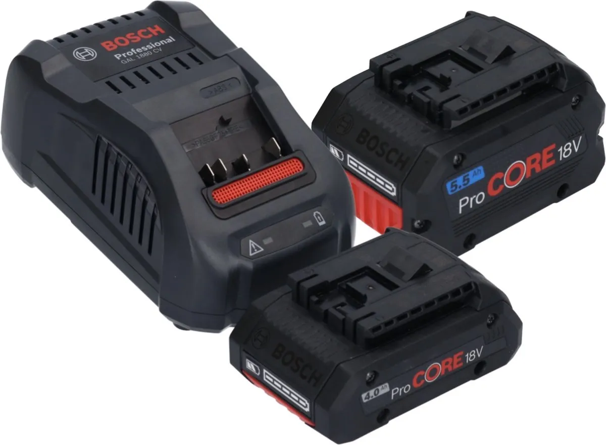 Bosch Professional 1600A0214A Accu & Lader Set - 2x ProCORE 18V